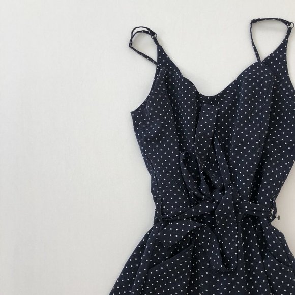 Carolina Belle Romper Women's 2 Blue Polka Dot Toe Front Spaghetti Strap Size 2 - Picture 7 of 16
